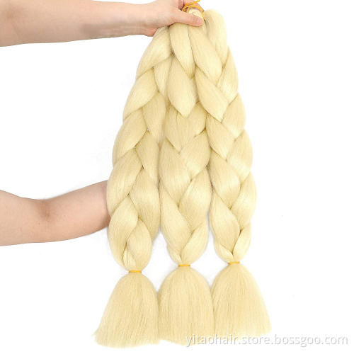 Wholesale Synthetic Braiding Hair Extensions 24 Inch Jumbo Braiding Hair Extension Ombre Synthetic Hair for Braiding Colorful